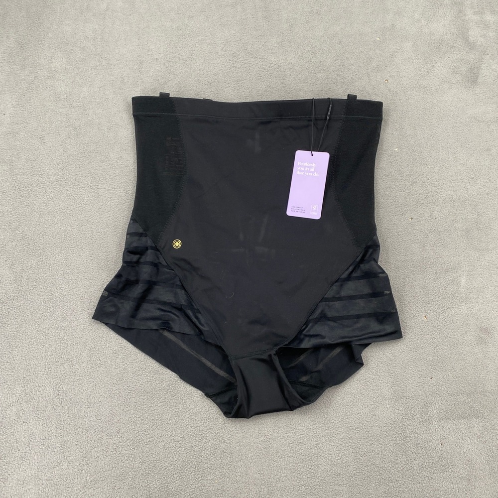 Honeylove SuperPower Brief High Waisted Shapewear Onyx Black 2X HLQB02